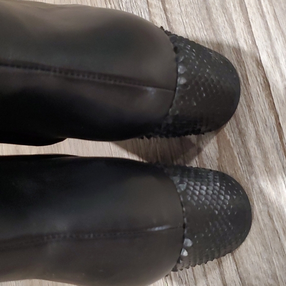 Dolce Vita Mos Del Onyx Snake Heel Ankle Boots Size 9 - Picture 6 of 9